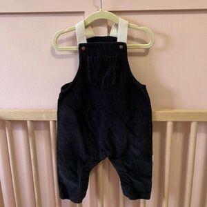 GREIGE cord overalls 6-9 months